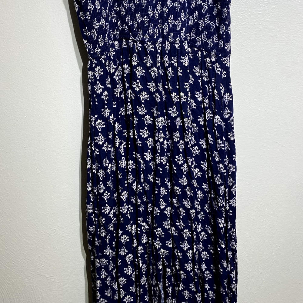 Band of Gypsies Blue and White Patterned Dress